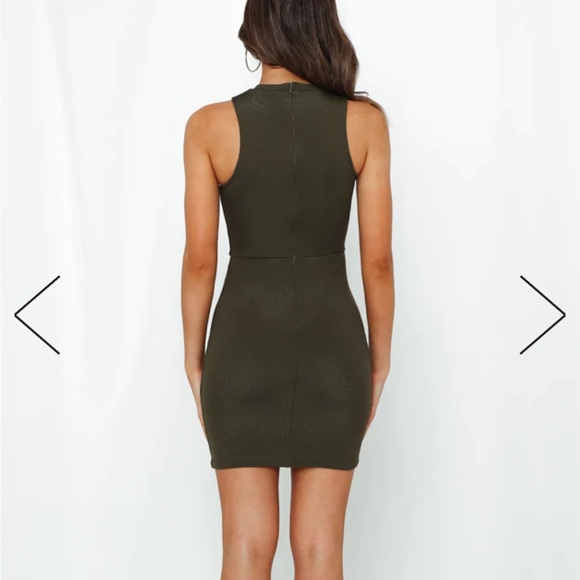 HELLO MOLLY FLYING FIRST CLASS DRESS KHAKI SIZE XS - Picture 5 of 10